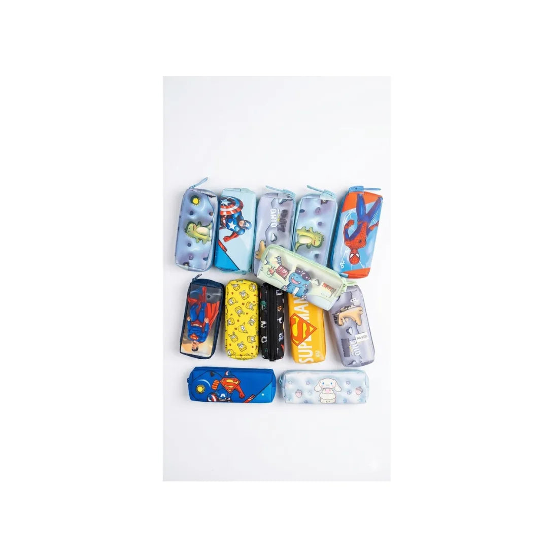 Character Padded Pencil Case - Durable Stationery Pouch for School Kids