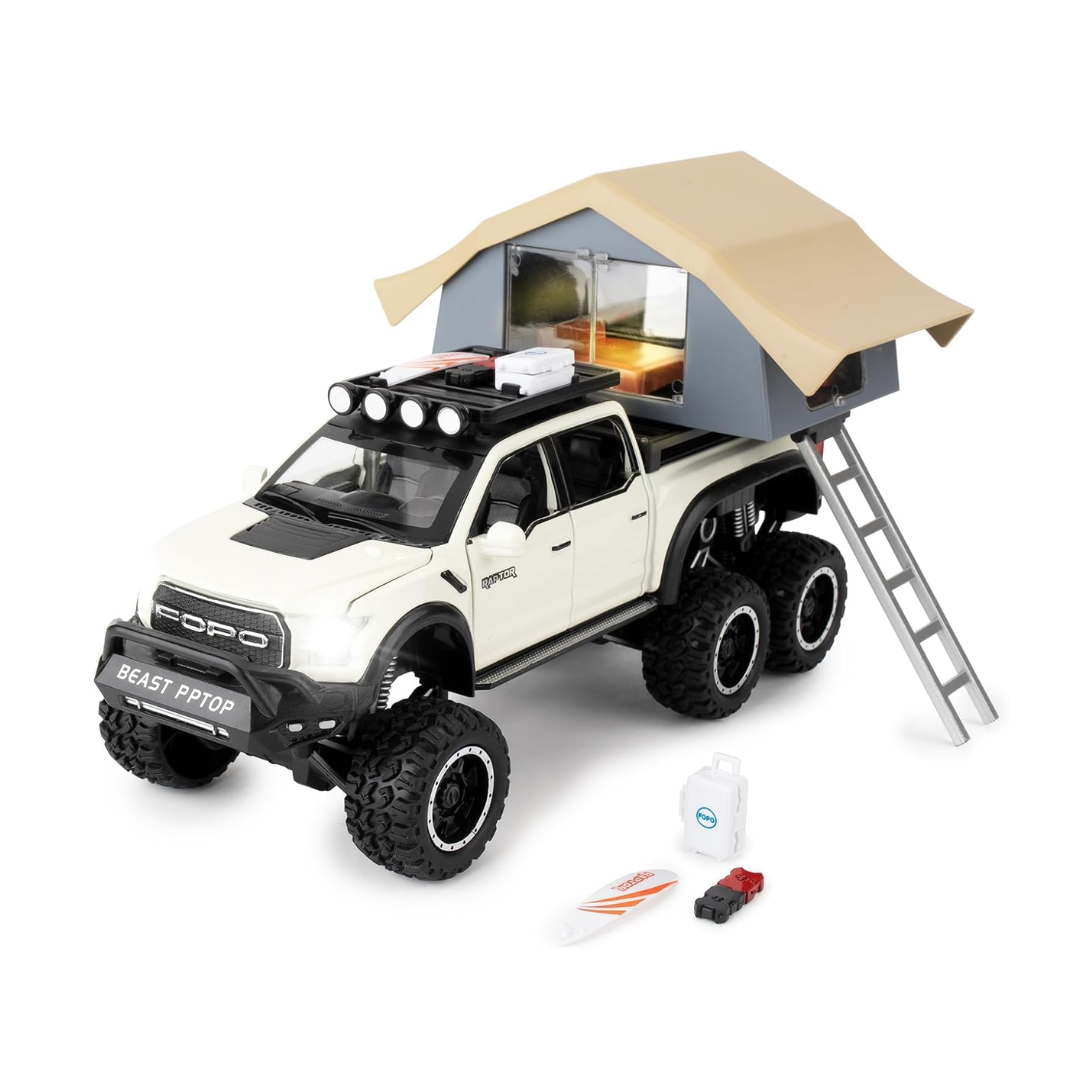 6-Channel Die-Cast Construction Dump Truck Toy Set with Accessories (1:27 Scale)