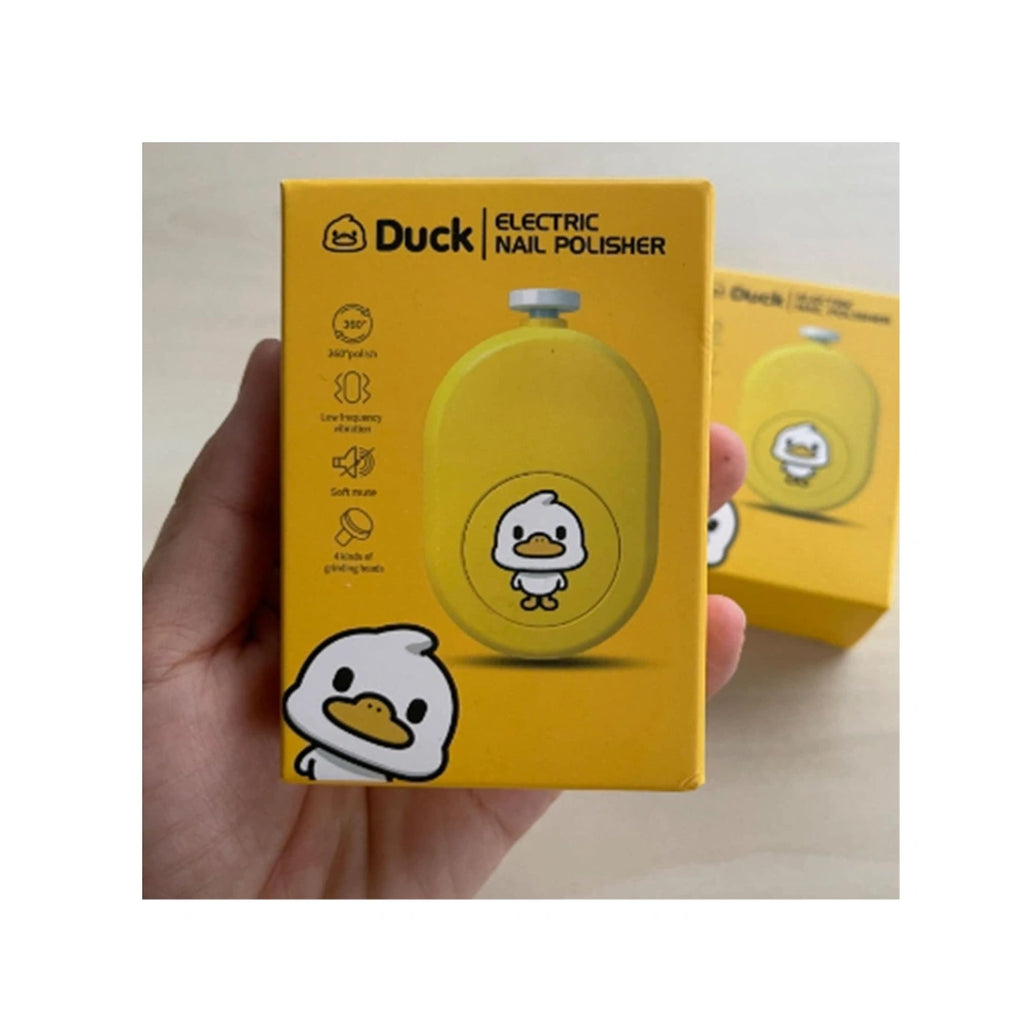 Electric Baby Nail Trimmer - Duck Shape, Safe & Quiet, 4 Grinding Heads