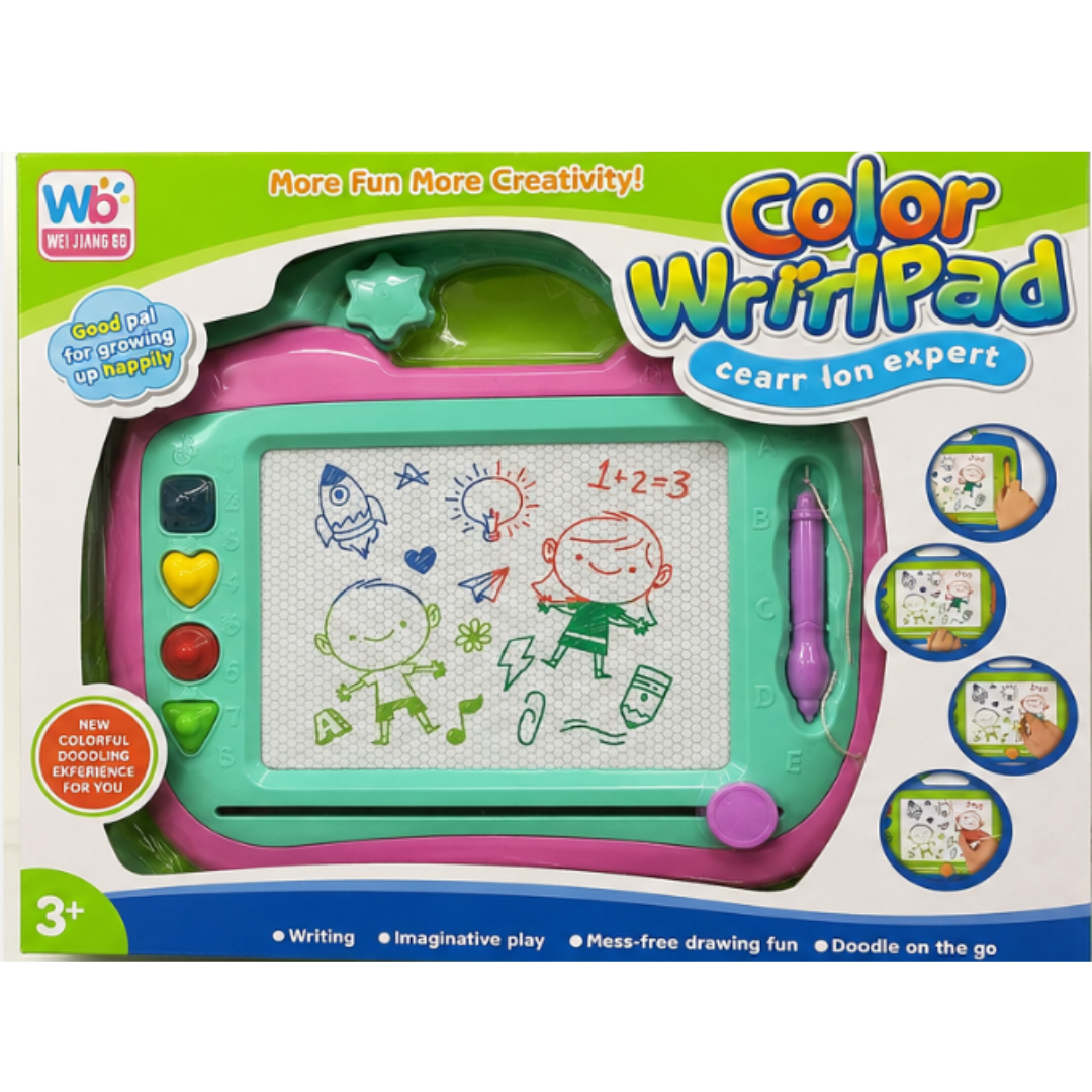 MM Toys , Color Writing Pad – Magnetic Drawing & Doodle Board for Kids, colour as per availability (3-14 Years)