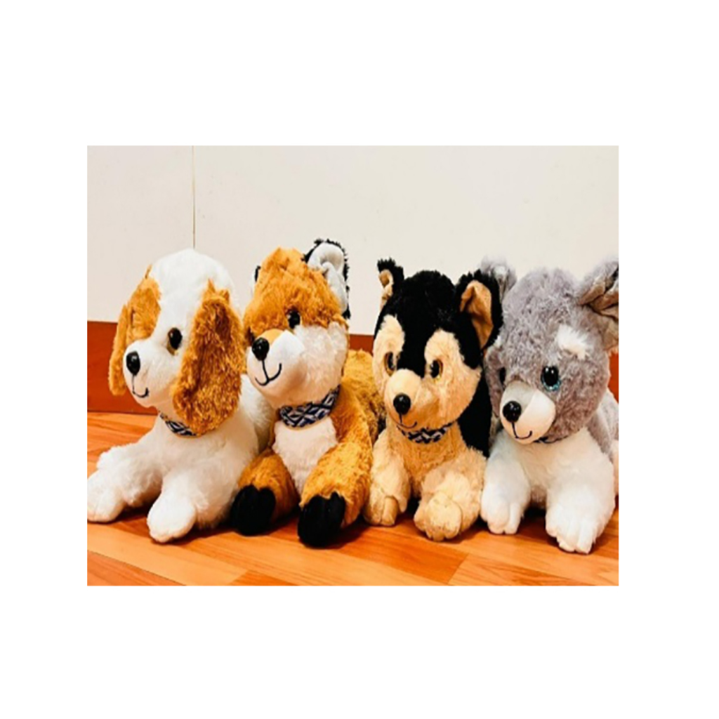 Rolex Luxury Plush Puppy Dog Collection - Set of 5 Sitting Soft Toy Dogs 3-14 Years