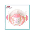Infantbond Baby Feeding Set - BPA-Free Plate, Bowl, Sippy Cup, Fork & Spoon