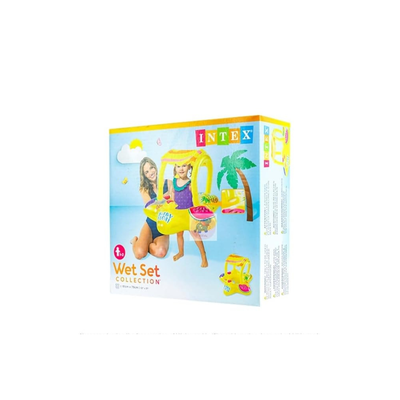 DHANIYA  Toddler Kiddie Float with Sunshade – Safe Anti-Flip Baby Pool Float | Dual Air Chambers