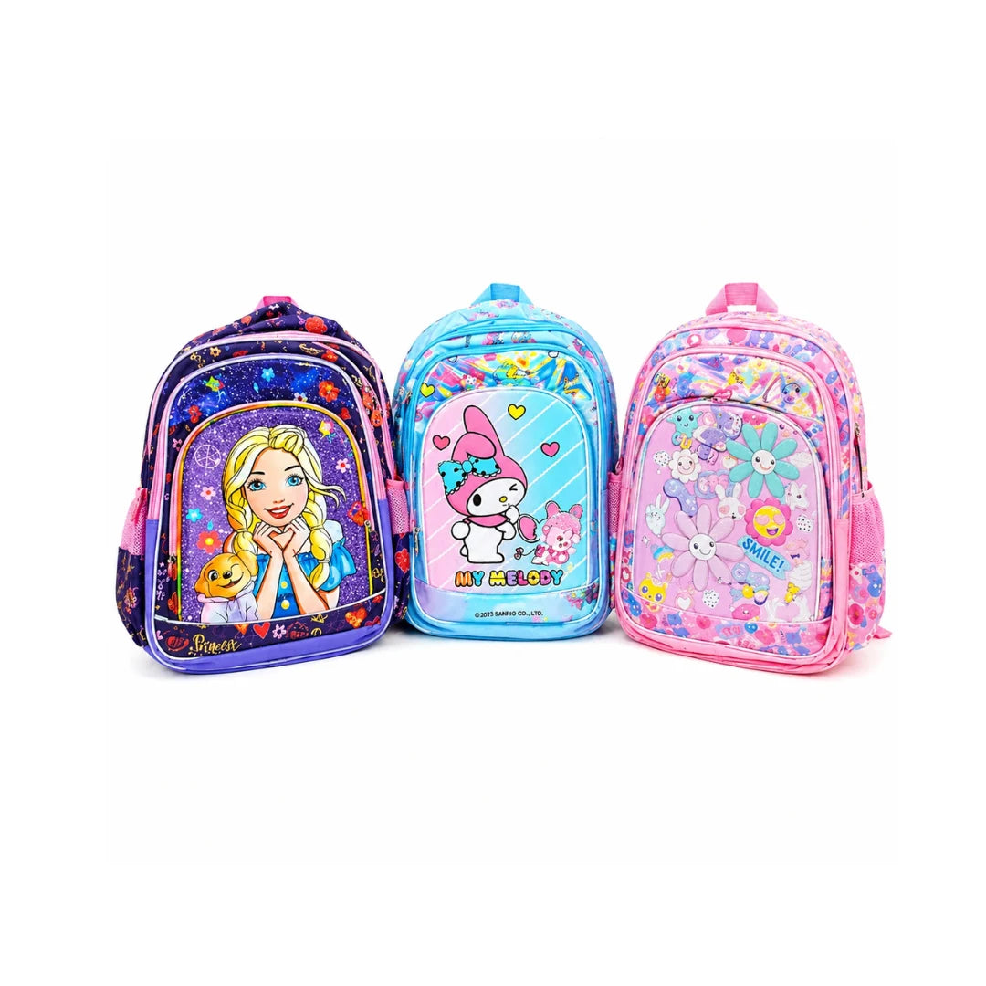 Kids Purple Princess School Backpack - Lightweight with Fun Character Design