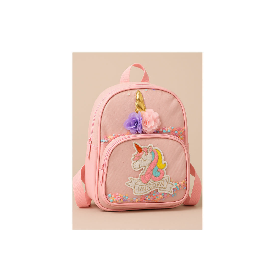 Pink Unicorn Sparkle Backpack | Cute Kids Shaker Bag