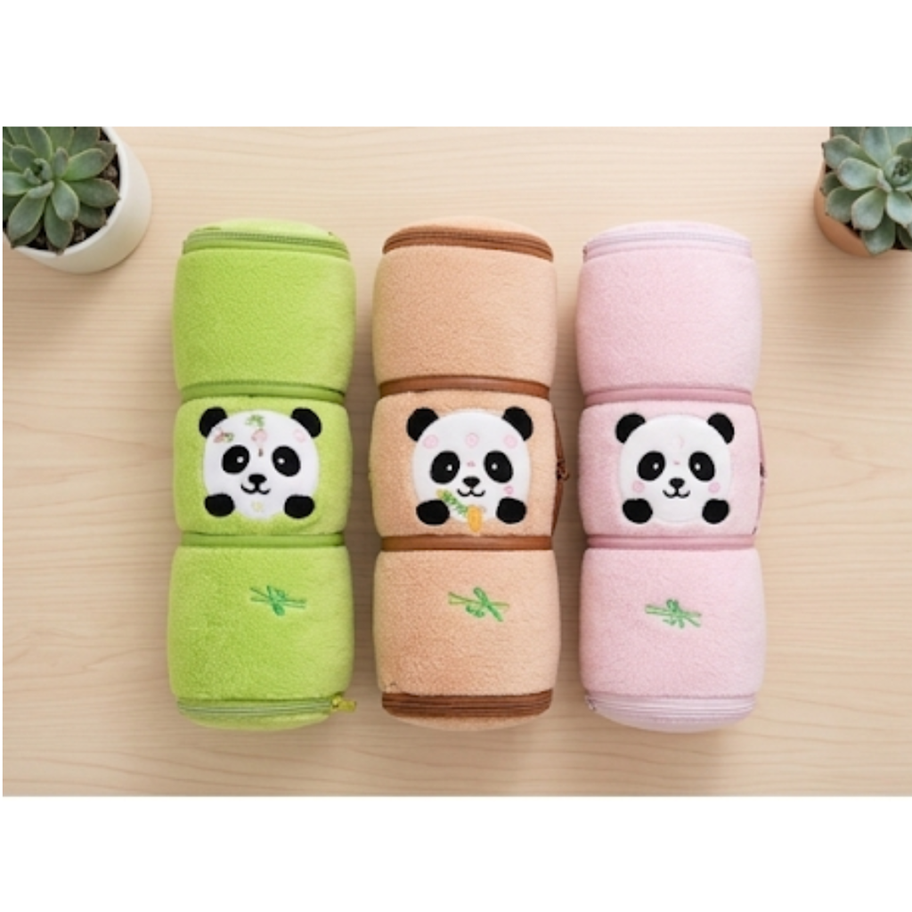 Rolex Cute Panda Foldable Plush Cushion & Blanket Set – 2-in-1 Soft Pillow with Hidden Blanket | Travel & Home Comfort | Ages 3+