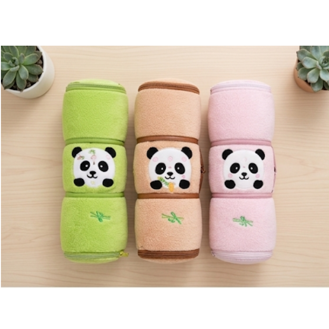 Cute Panda Foldable Plush Cushion & Blanket Set – 2-in-1 Soft Pillow with Hidden Blanket | Travel & Home Comfort | Ages 3+