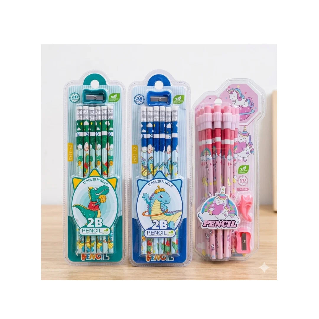 Unicorn School Stationery Set - Pencils, Eraser & Accessories for Kids