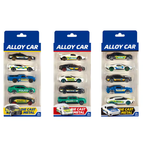 Alloy Die-Cast Sports Car Set with Pull Back Action (4 Pieces)
