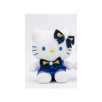 Rolex Cute Kitty Plush Soft Toy with Premium Bow – Assorted Colours (Blue, Purple & Pink) | Soft Stuffed Doll | Ages 3+