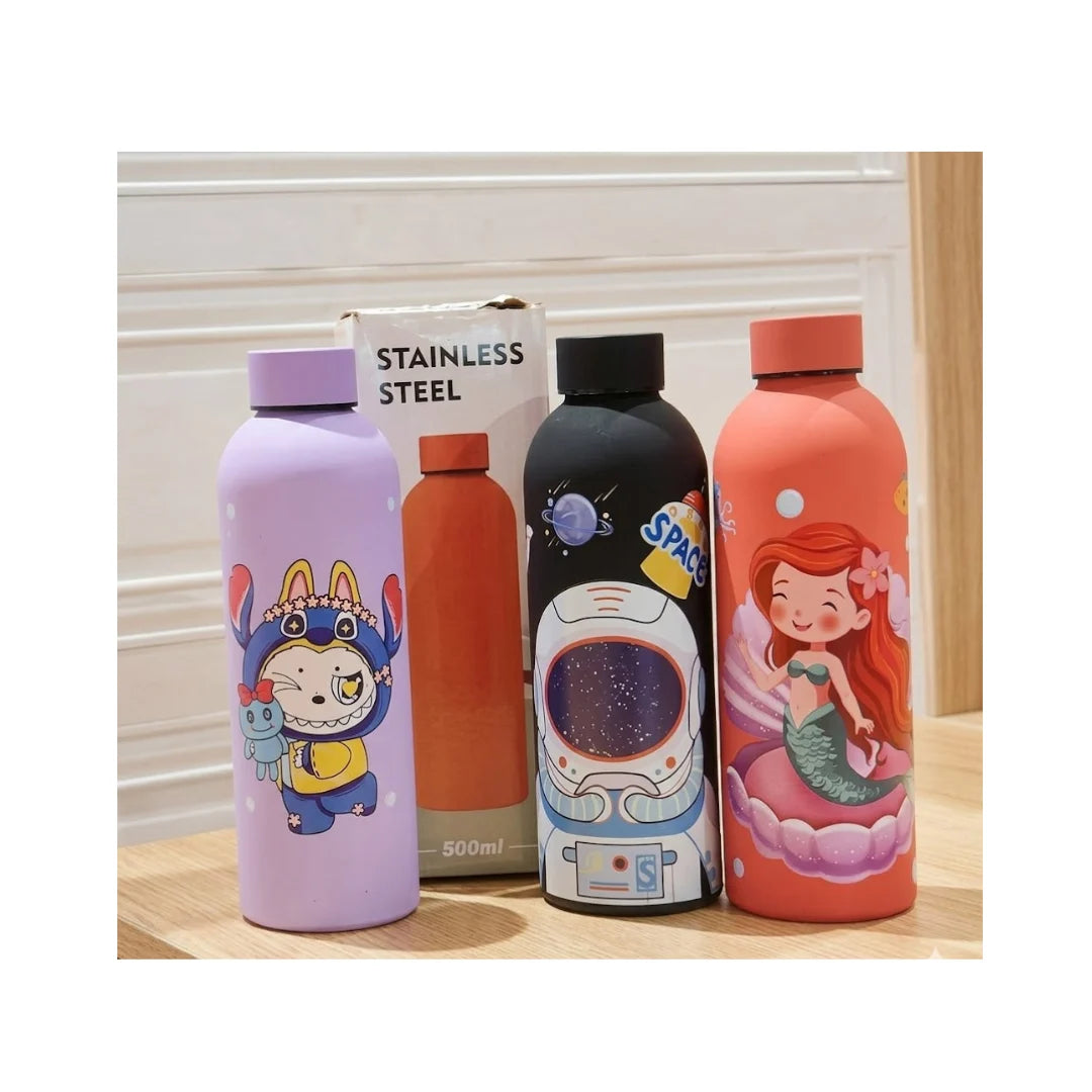 Labubu Stainless Steel Water Bottle - Vacuum Insulated Flask for Kids