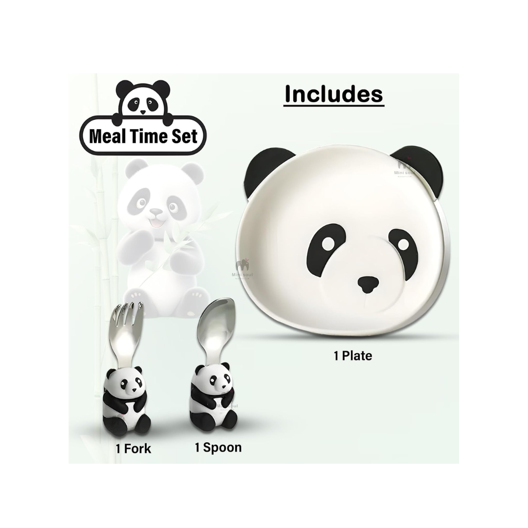 Ub Collection Panda Children's Tableware Set for Kids (3+ Years) Random Design as per Availability