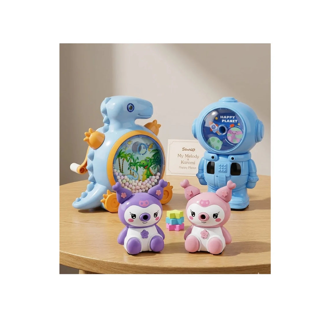 Character Mechanical Pencil Sharpener - Fun Mixed Designs for School Kids