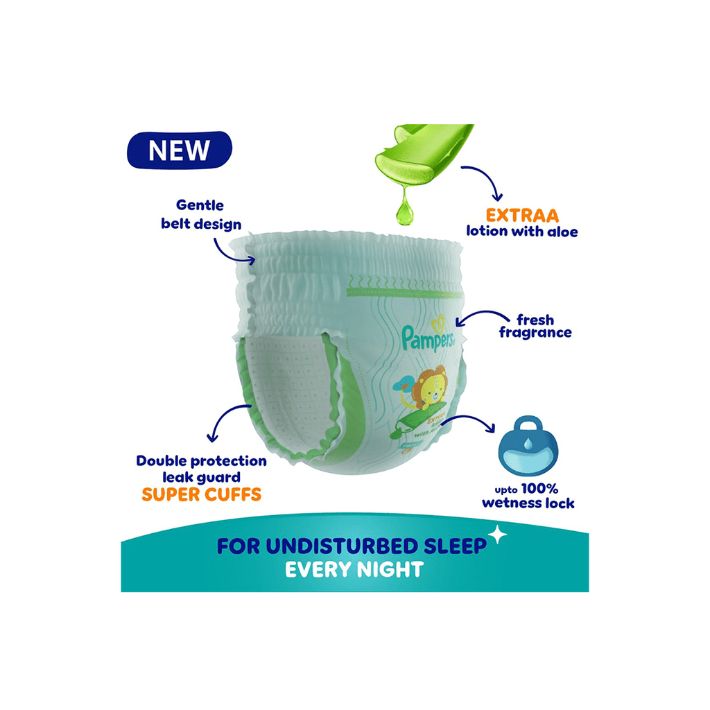 Pampers All round Protection Pants, X-Large size baby diapers  9-14Kg (XL)