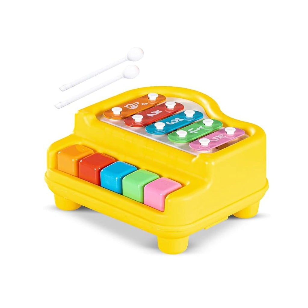2-in-1 baby piano and colorful xylophone musical toy for kids.
