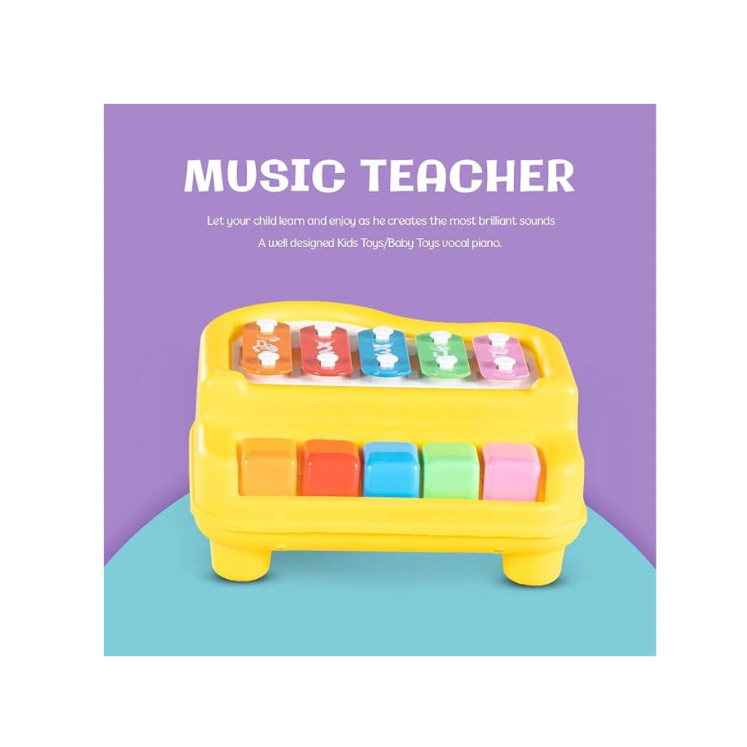 2-in-1 baby piano and colorful xylophone musical toy for kids.
