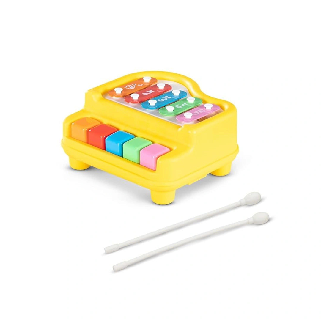 2-in-1 baby piano and colorful xylophone musical toy for kids.
