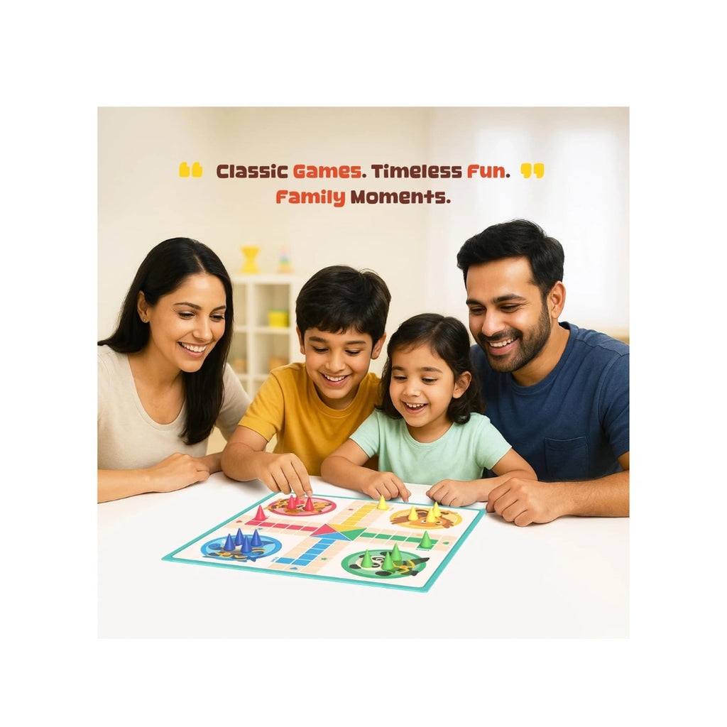 Classic Family Game with Dice, Colorful Pawns & Interactive Indoor Educational Playset