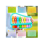 Mini piano and xylophone musical toy with colorful keys for kids.
