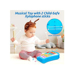 Mini piano and xylophone musical toy with colorful keys for kids.
