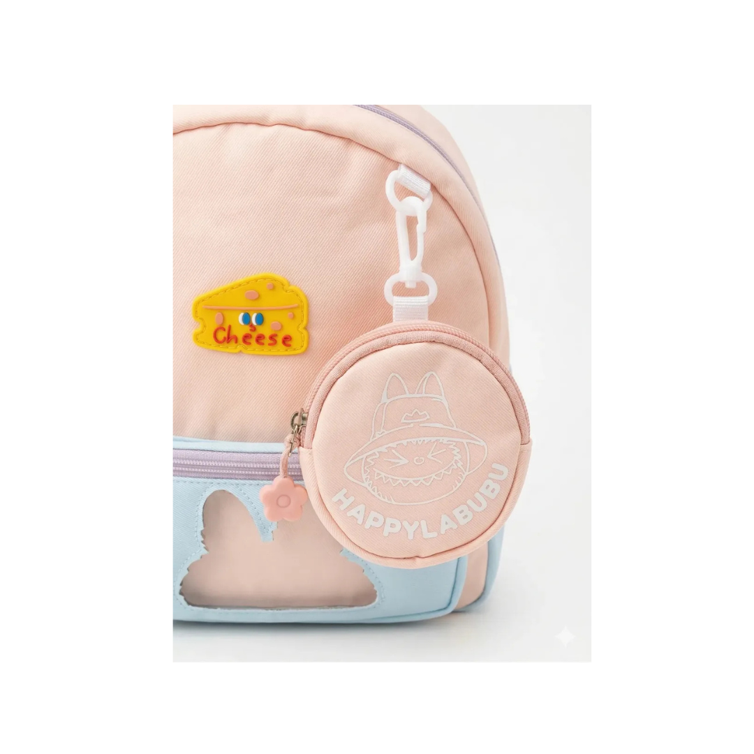 Labubu School Backpack with Ita-Bag Window & Coin Purse - Kawaii Style