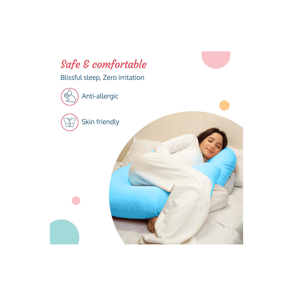 LuvLap Maternity Pillow for Pregnancy Sleeping, Maternity Pillow for Pregnant Women, C-Shaped Pillow, Full Body Pillow, Washable Cover, Ideal for Pregnant Women & Nursing Moms