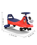 Astronaut Theme Magic Swing Car for Kids with Light & Music