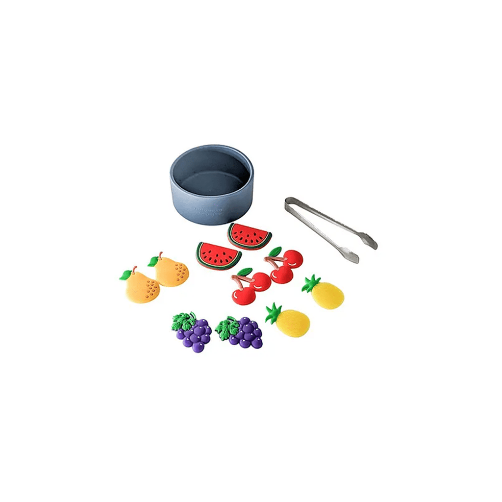 B4brain Silicon Jar and Fruits Set for Kids 2 Years and Above
