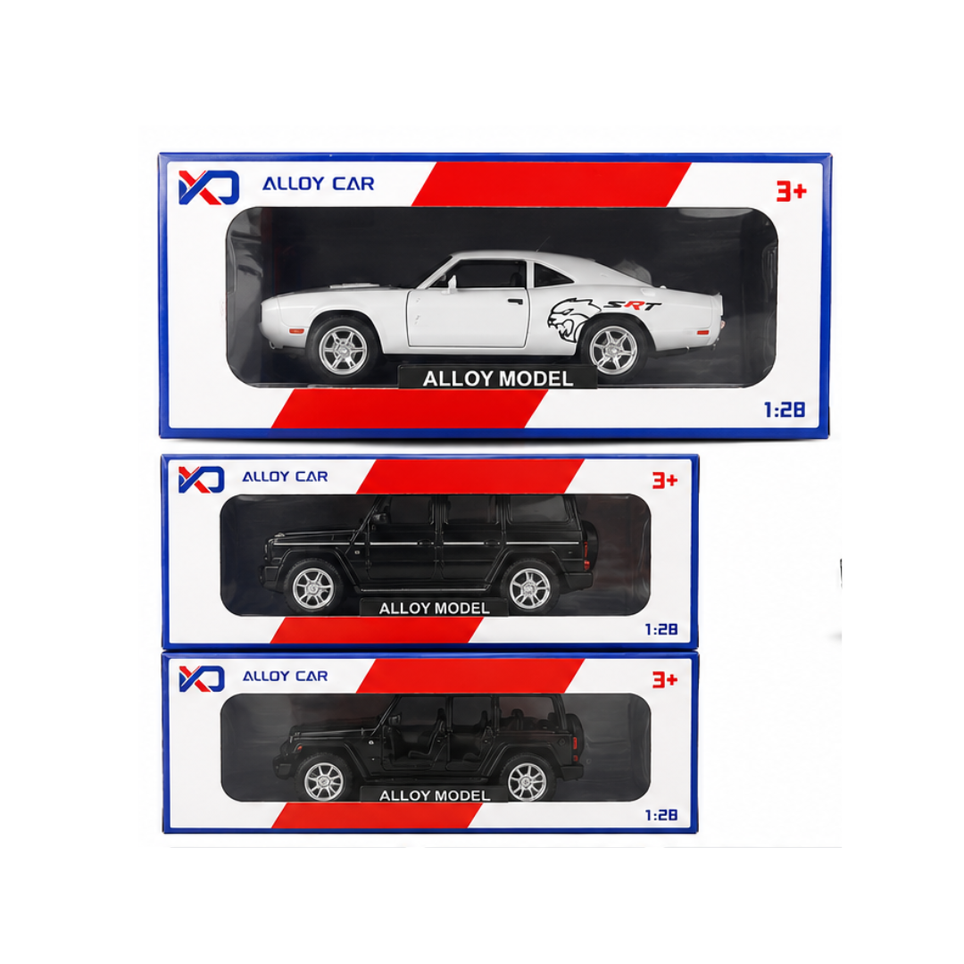 Toy Rush Alloy Model Car 1:26 Scale Pull Back Die-Cast Toy Car with Openable Doors (Colour as per Availability) | Ages 3+