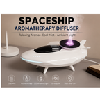 Spaceship Aromatherapy Diffuser with Cool Mist Humidifier & LED Ambient Light | USB Powered | Home & Office Aroma Diffuser