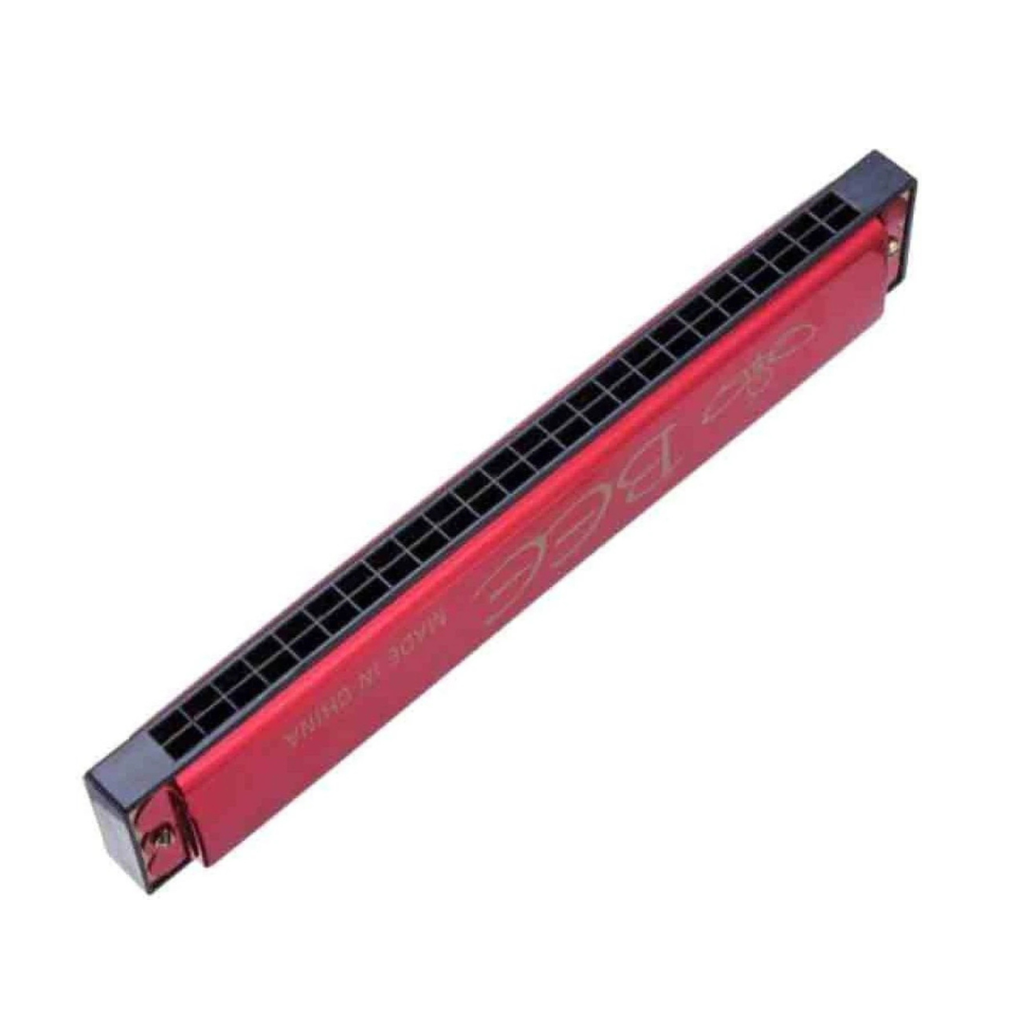 JB Impex 20-Hole Bee Harmonica Set – Key of C Musical Mouth Organ for Kids & Beginners (Pack of 1, Red) 6+ Years