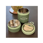 Stainless Steel Double Decker Food Jar - Insulated Leakproof Lunch Container