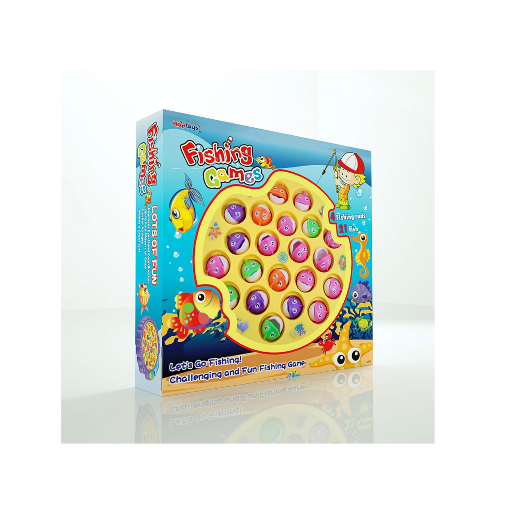 Rotating Fishing Game Toy Set with Music On/Off Switch