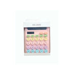 Cute Pastel Calculator - Large Display, Soft-Touch Buttons, Pink Desk Design