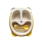 Happo Bear Kids Feeding Set - BPA-Free Divided Plate, Cup, Bowl & Cutlery