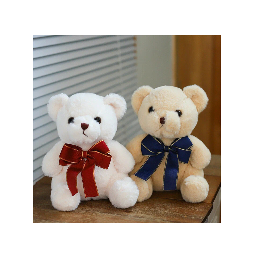 Premium Soft Teddy Bear Plush Toy with Decorative Ribbon Cute Stuffed Animal for Kids & Gifting
