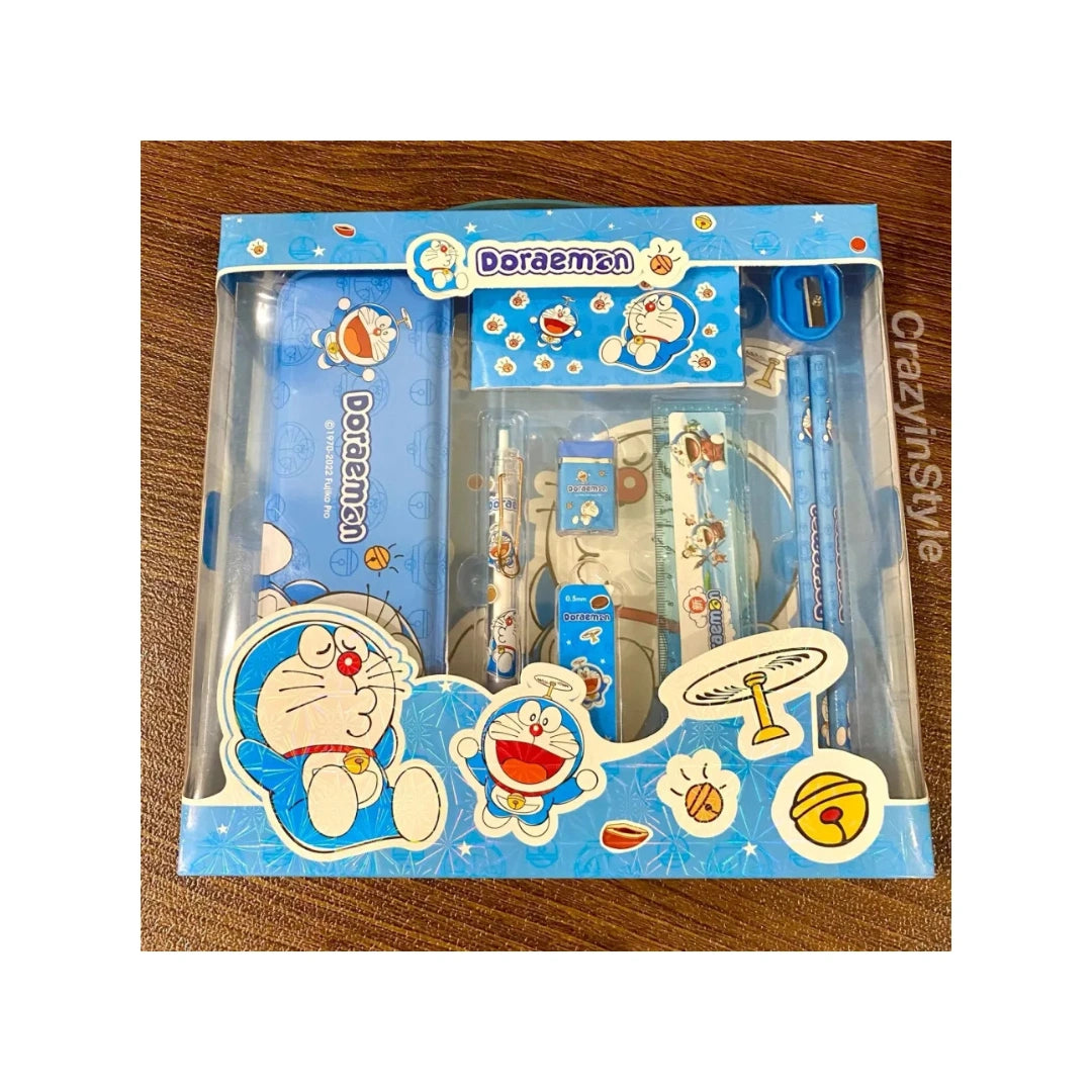 Doraemon Stationery Set - School Kit with Pencil, Scale, Eraser & Sharpener