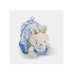 Smiggle Teeny Tiny Backpack with Plush Toy - Mini Kids School Bag, Blue