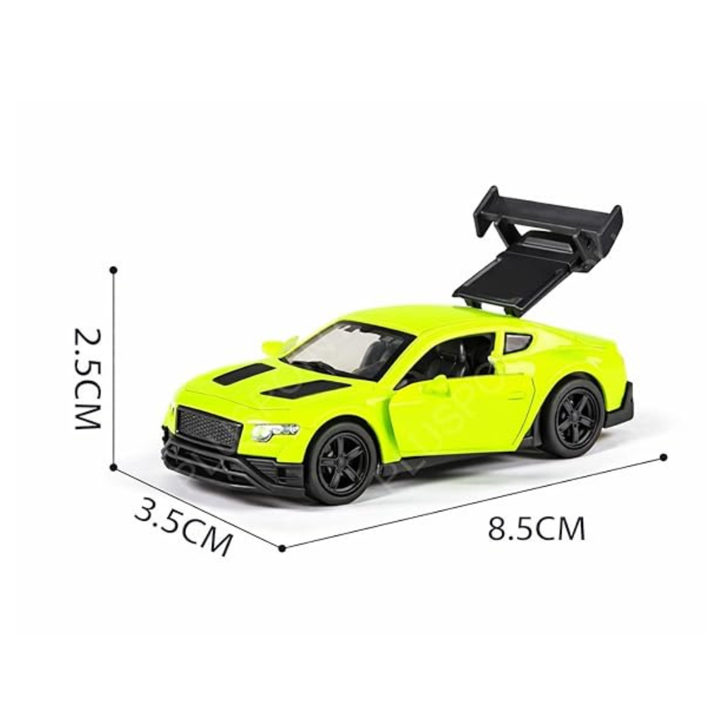 1:64 Scale Pull-Back Supercar Vehicles with Realistic Details & Interactive Parts for Kids