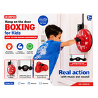 JB Impex Kids Door Hanging Boxing Set with Music & Timer – Indoor Punching Target Toy with Boxing Gloves (3Years+)