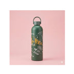 Stainless Steel Water Bottle with Handle Lid - Insulated, Matte Finish