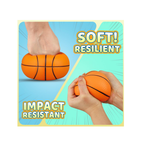 JB Impex Mini Soft Basketball Set – Rubber Foam Sports Balls for Kids (Orange) 3+ Years