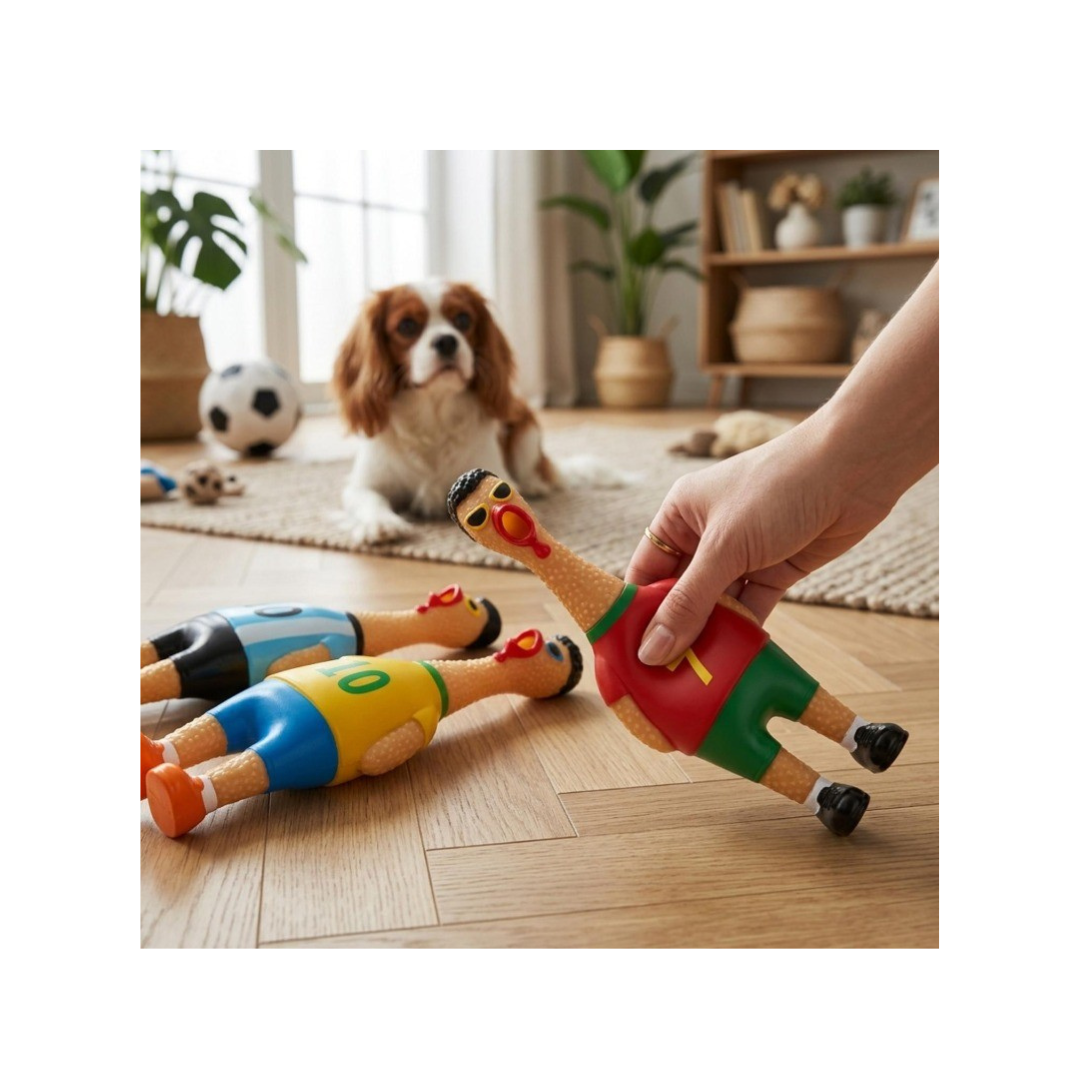UB Collection Chuchu Footballers Squeeze Toy for Kids Age 3+ Random Design as per Availability