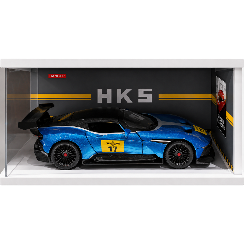 JB Implex Diecast Model Car Racing Service Garage Diorama Display Case with Sports Car (14+ Years)