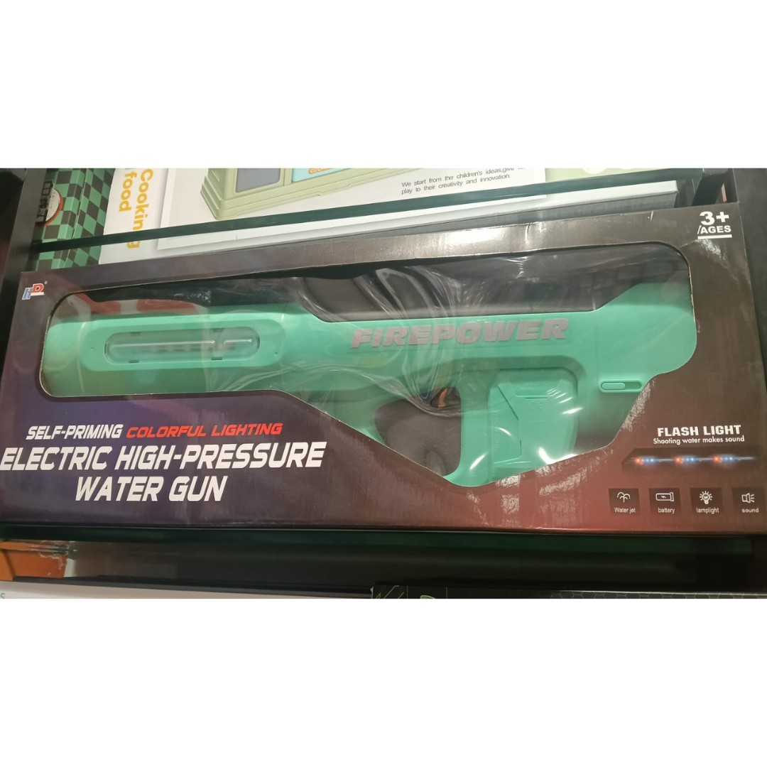 JB Impex Electric High-Pressure Water Gun with Light & Sound Effects Kids Water Blaster Toy (3+ Years)