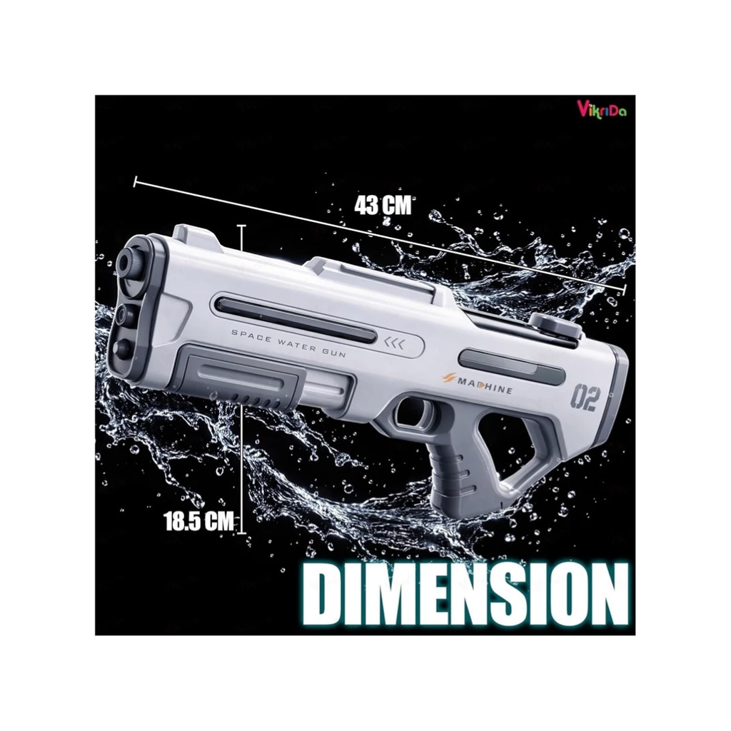 JB Impex Electric Dual Spray Water Gun for Kids (Age 6+ Years) (Random Colour as per Availability)