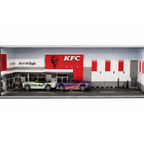 Fast Food Restaurant Storefront Diorama Display Box for Model Cars & Miniatures