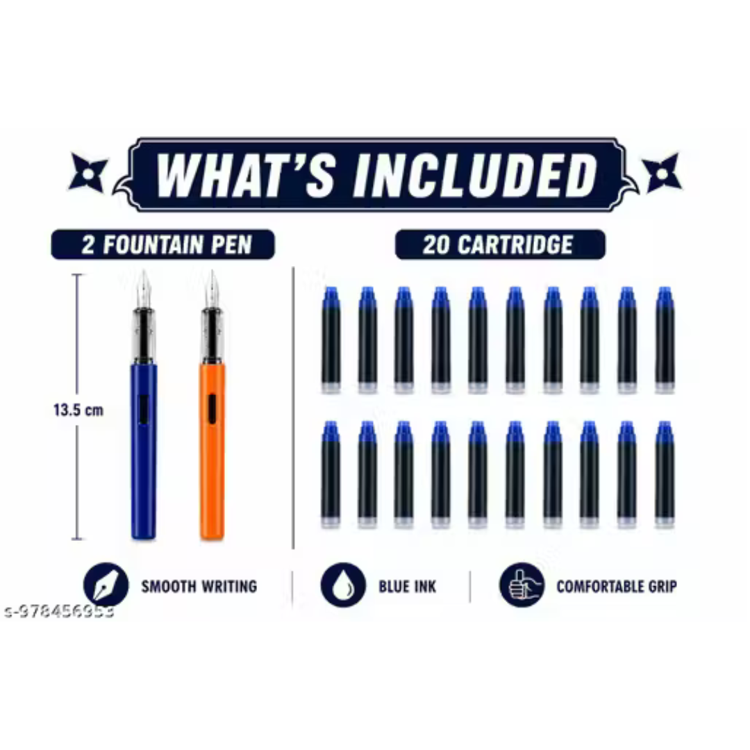 Ub Collection Fountain Pen Set Recommended for 5+ Years Random Design and Colour as per Availability