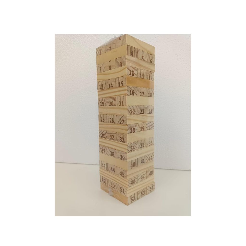 Toy Gallery 54-Piece Wooden Stacking Tower Block Game (6+ Years)
