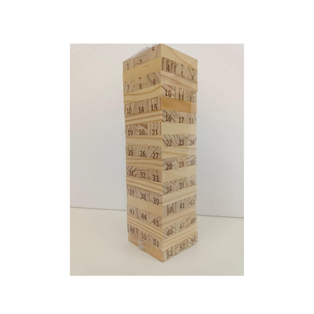 Toy Gallery 54-Piece Wooden Stacking Tower Block Game (6+ Years)